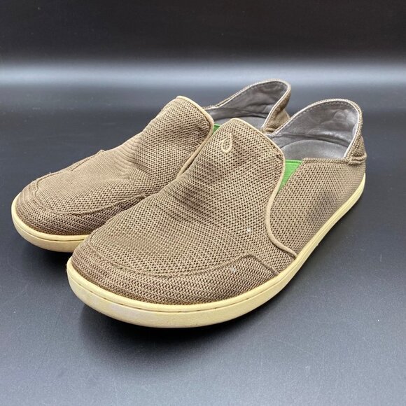 Olukai Nohea Mesh Slip On Tan Sneakers Men's Size 8.5 - Picture 1 of 10